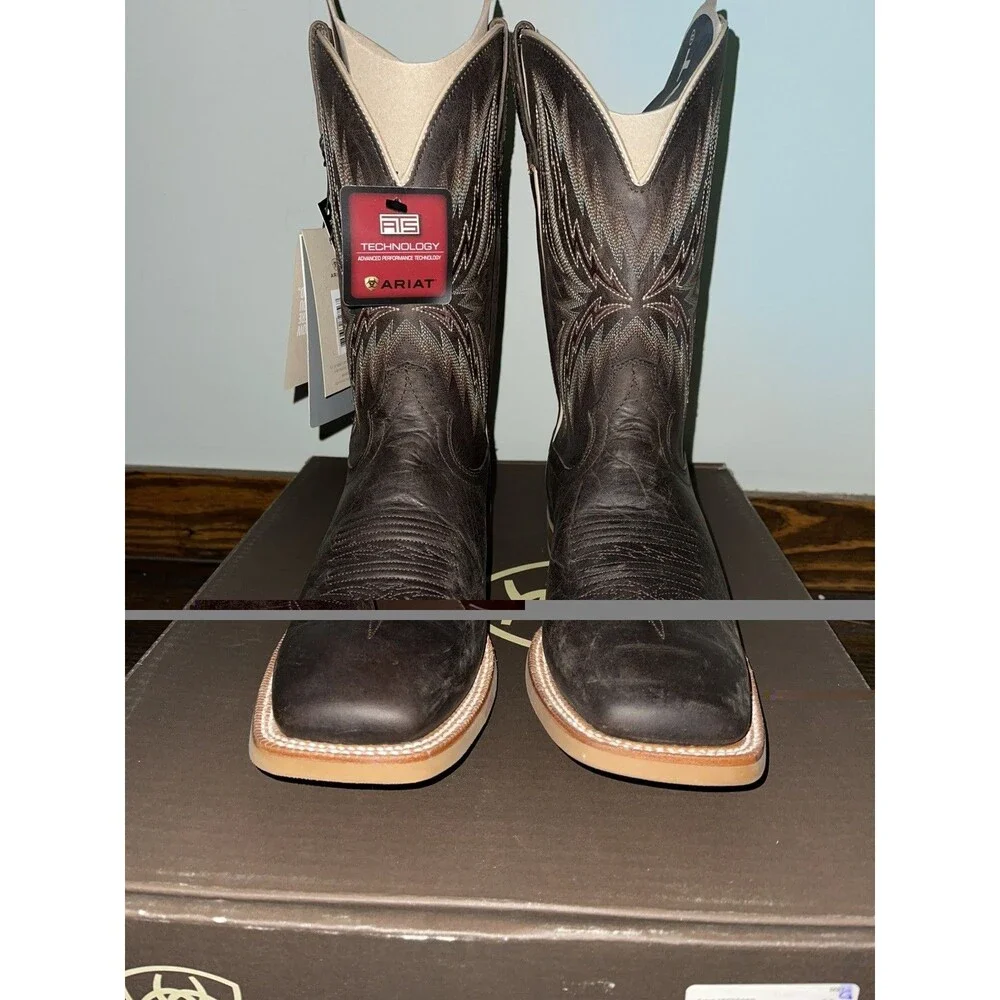 Ariat Men's 9.5 D Arena Rebound Brangus Dark Desert Wide Square Boot Brown